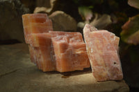 Natural New Sunset Orange Calcite Cubic Specimens  x 6 From Spitzkop, Namibia - Toprock Gemstones and Minerals 