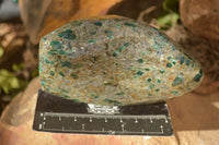 Polished Emerald Mica In Matrix Standing Free Forms x 2 From Mutoko, Zimbabwe