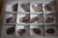 Natural Skeletal Smokey Amethyst Crystals  x 12 From Chiredzi, Zimbabwe