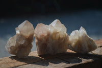 Natural White Phantom Smokey Quartz Crystal Specimens  x 12 From Luena, Congo - Toprock Gemstones and Minerals 