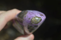 Polished Stichtite & Serpentine Standing Free Forms With Silky Purple Threads  x 5 From Barberton, South Africa - Toprock Gemstones and Minerals 