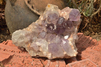 Natural Jacaranda Amethyst Quartz Clusters With Nice Clear Crystals  x 2 From Mumbwe, Zambia - TopRock