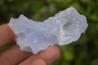 Natural Etched Blue Chalcedony Specimens  x 19 From Nsanje, Malawi