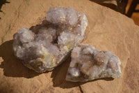 Natural Spirit Amethyst Quartz Clusters x 2 From Boekenhouthoek, South Africa