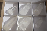 Polished Clear Quartz Crystal Points x 6 From Madagascar