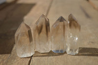 Polished Wispy Phantom Smokey Quartz Points x 24 From Madagascar