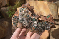 Natural Rare Ball Malachite On Drusy Quartz & Dolomite Specimen x 1 From Kambove, Congo