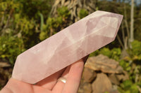 Polished Gemmy Double Terminated Rose Quartz Points x 5 From Ambatondrazaka, Madagascar - TopRock