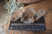 Polished Wispy Phantom Smokey Quartz Points x 24 From Madagascar