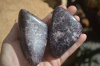 Polished Purple Lepidolite Free Forms  x 3 From Zimbabwe - Toprock Gemstones and Minerals 