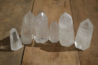 Polished Clear Quartz Crystal Points x 6 From Madagascar