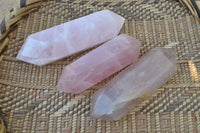 Polished Gemmy Double Terminated Rose Quartz Points x 5 From Ambatondrazaka, Madagascar - TopRock