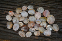 Polished Mini Ocean  Flower Agate Palm Stones  x 70 From Madagascar