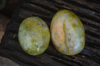 Polished Green Opal Palm Stones  x 12 From Antsirabe, Madagascar - Toprock Gemstones and Minerals 