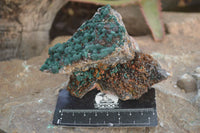 Natural Rare Ball Malachite On Drusy Quartz & Dolomite Specimens x 2 From Kambove, Congo