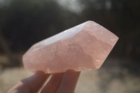 Polished Gemmy Double Terminated Rose Quartz Points x 3 From Antsirabe, Madagascar