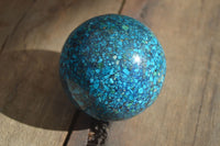 Polished  Conglomerate Chrysocolla Sphere With Azurite & Malachite  x 1 From Congo