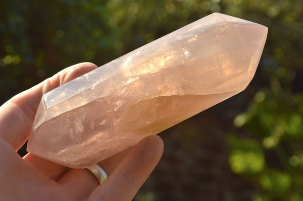 Polished Gemmy Double Terminated Rose Quartz Points x 5 From Ambatondrazaka, Madagascar - TopRock