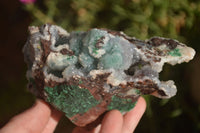 Natural Drusy Coated Ball Malachite On Dolomite Matrix Specimens  x 2 From Likasi, Congo