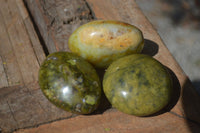 Polished Green Opal Palm Stones  x 12 From Antsirabe, Madagascar - Toprock Gemstones and Minerals 