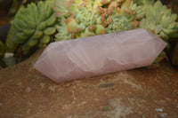 Polished Gemmy Double Terminated Rose Quartz Points x 3 From Antsirabe, Madagascar