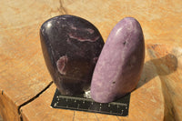 Polished Deep Dark and Light Purple Lepidolite Mica Free Forms  x 3 From Zimbabwe - TopRock