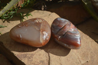 Polished Extra Large Strawberry Agate Free Forms  x 2 From KZN, South Africa