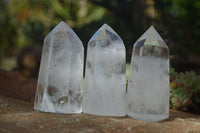 Polished Clear Quartz Crystal Points x 6 From Madagascar