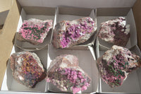 Natural Pink Salrose Cobaltion Dolomite Specimens x 6 From Kakanda, Congo