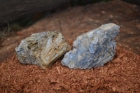 Natural Matrix Kyanite Specimens (One With Garnet) x 6 From Karoi, Zimbabwe - Toprock Gemstones and Minerals 