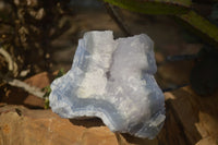 Natural Etched Blue Chalcedony Specimens  x 3 From Nsanje, Malawi