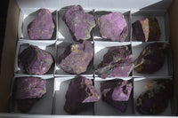 Natural Metallic Purpurite Cobbed Specimens x 12 From Erongo, Namibia