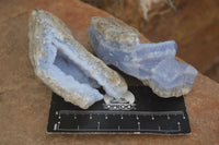 Natural Blue Lace Agate Geode Specimens  x 12 From Malawi - TopRock