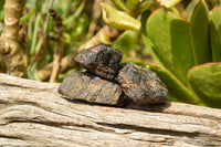 Natural Black Tourmaline Schorl Pieces  x 35 From Zambia - TopRock