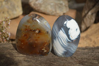 Polished Mixed Agate Standing Free Forms x 6 From West Coast, Madagascar