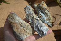 Natural Matrix Kyanite Specimens (One With Garnet) x 6 From Karoi, Zimbabwe - Toprock Gemstones and Minerals 