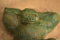 Polished  Green Verdite Gorilla Carving  x 1 From Zimbabwe