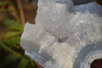 Natural Etched Blue Chalcedony Specimens  x 3 From Nsanje, Malawi