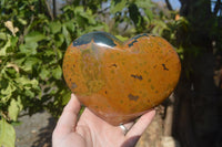 Polished Extra Large Ocean Jasper Heart  x 1 From Madagascar