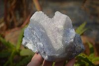 Natural Etched Blue Chalcedony Specimens  x 3 From Nsanje, Malawi