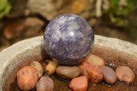 Polished Purple Lepidolite Mica Spheres  x 6 From Madagascar - TopRock