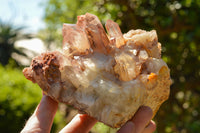 Natural Red Hematoid Phantom Quartz Clusters  x 2 From Karoi, Zimbabwe - TopRock