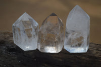 Polished Clear Quartz Crystal Points x 12 From Madagascar