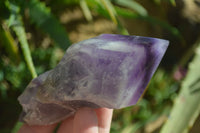 Polished "Witches Hat" Chevron Amethyst Crystals  x 6 From Zambia - Toprock Gemstones and Minerals 