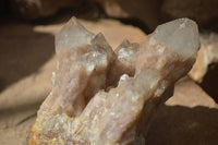 Natural Cascading White Phantom Smokey Quartz Cluster  x 1 From Congo - Toprock Gemstones and Minerals 