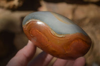 Polished Polychrome Jasper Standing Free Forms  x 3 From Madagascar