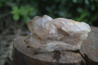 Natural Cascading White Phantom Smokey Quartz Clusters  x 6 From Luena, Congo - Toprock Gemstones and Minerals 