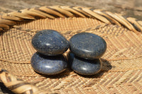 Polished Blue Lazulite Palm Stones  x 12 From Madagascar - TopRock