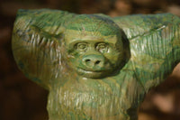 Polished  Green Verdite Gorilla Carving  x 1 From Zimbabwe