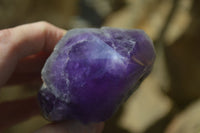 Polished "Witches Hat" Chevron Amethyst Crystals  x 6 From Zambia - Toprock Gemstones and Minerals 